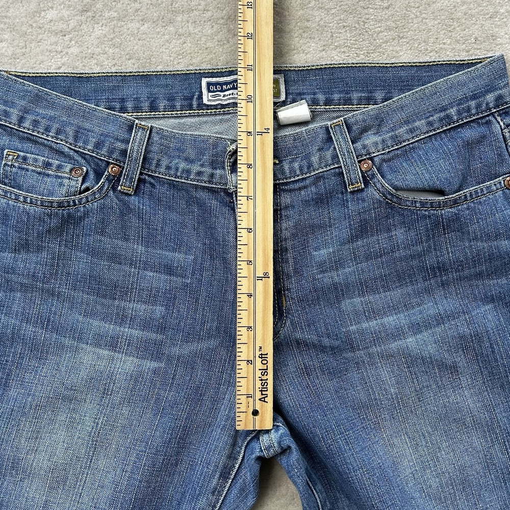 Vintage Y2K Old Navy Boot Cut Jeans Womens 33x32 Low Rise Denim - Picture 4 of 9